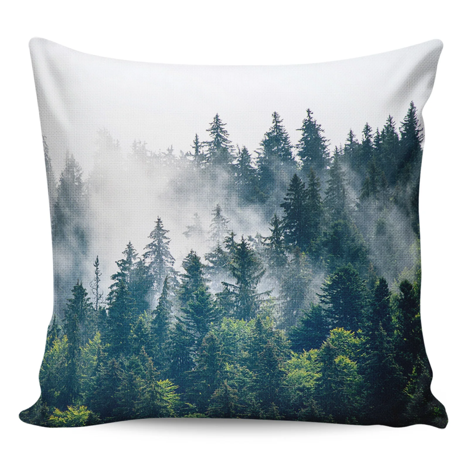 

2/4PCS Waterproof Pillow Cover Forest Tree Simplicity Square Throw Pillowcase Home Decoration Sofa Cushion Cover