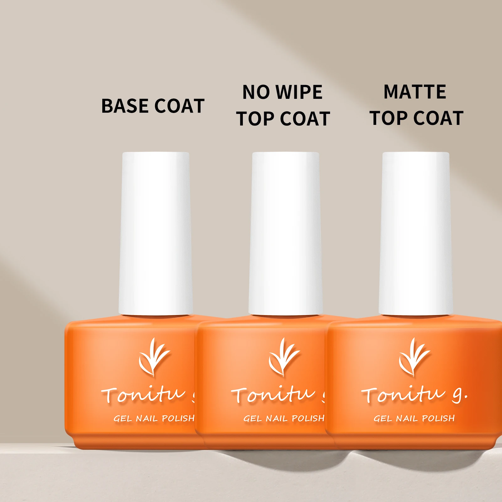 Tonitu G 7ml Nail Gel Top Coat Base coat No Wipe UV LED Varnish Sealing Shining Clear nails art for professionals 2