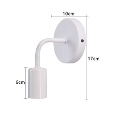 Vintage Wood Wall Sconce - Indoor Bedside Lamp & Home Decor Light Fixture (Iron White)