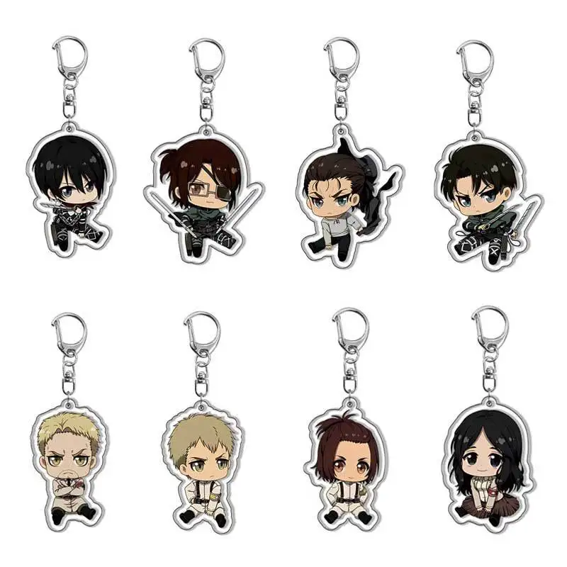 

Anime Attack On Titan Cartoon Key Chain Eren Jaeger Cute Doll Keychain Bag Accessories Pendant Decoration Key Ring Jewelry Gifts