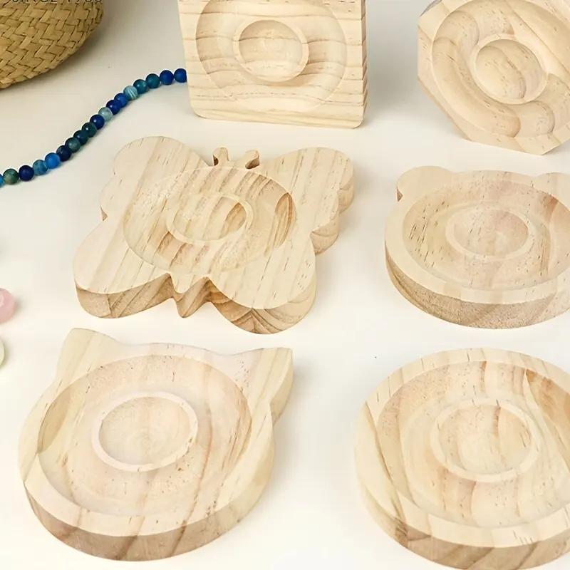 1pc DIY Wooden Beading Design Board Suitable For Jewelry Making Bracelets Necklaces Crafts Tray Practical Display - 3