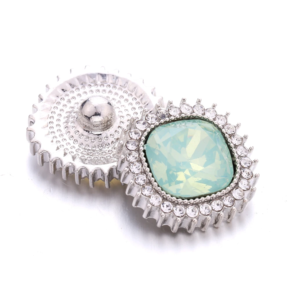 20pcs Snaps Jewelry Colorful Crystal Rhinestone 20mm 18mm Metal Snap Buttons Fit Snap Jewelry Bracelets
