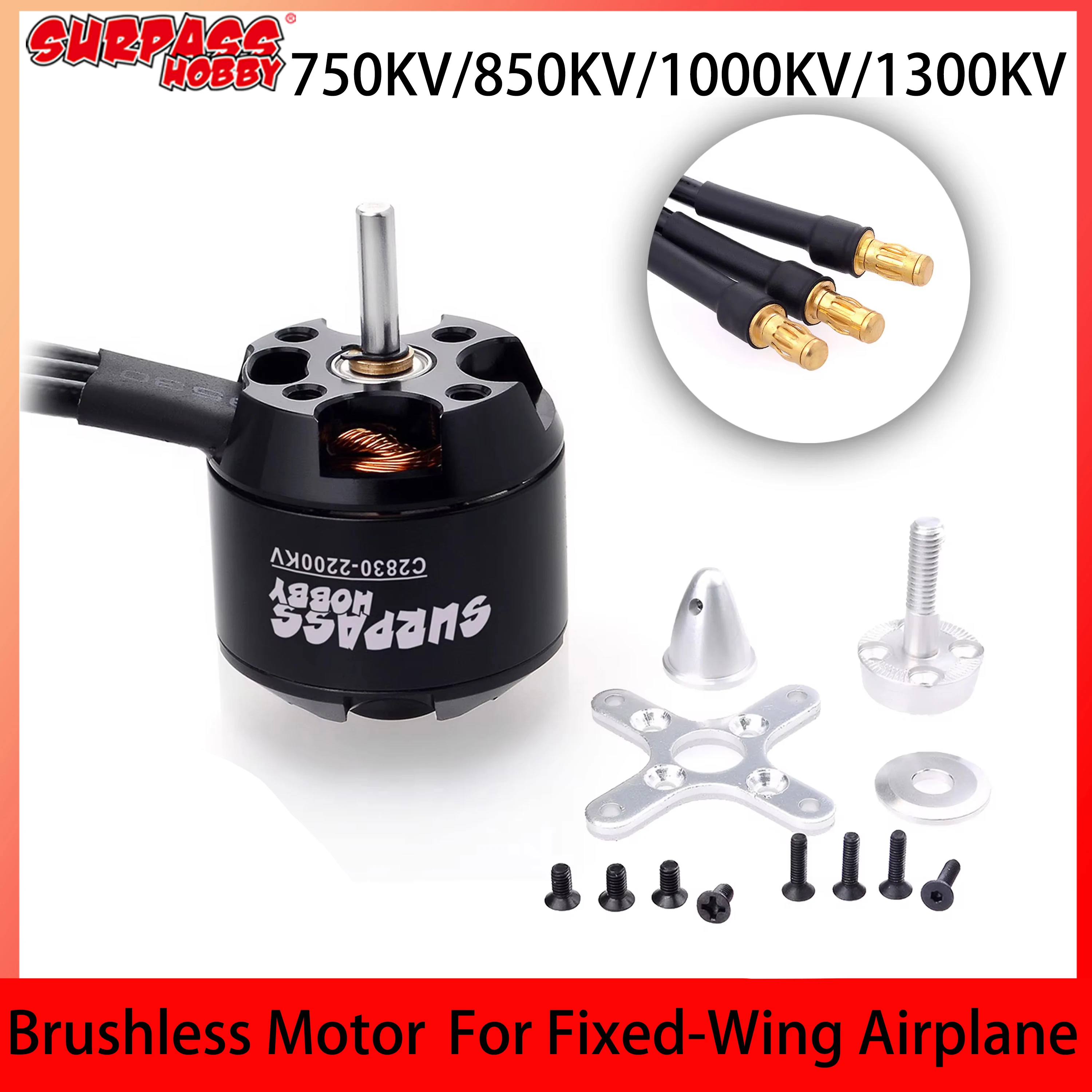 Moteur Brushless SURPASS HOBBY C2830 750-1300KV pour Avion RC