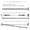 No Drilling Needed Tension Shower Curtain Rod Stainless Steel Rust Proof Non-Slip Spring Adjustable  Pole for Bathroom Shower 6