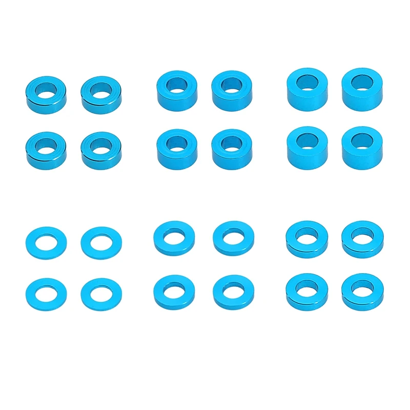 24 Pz M3 Vite Distanziale Set 3Mm Viti Guarnizione Piatta Rondella Distanziale Per Tamiya 53539 Tt02 Tt01 Xv01 Xv02 Rc Ricambi Auto