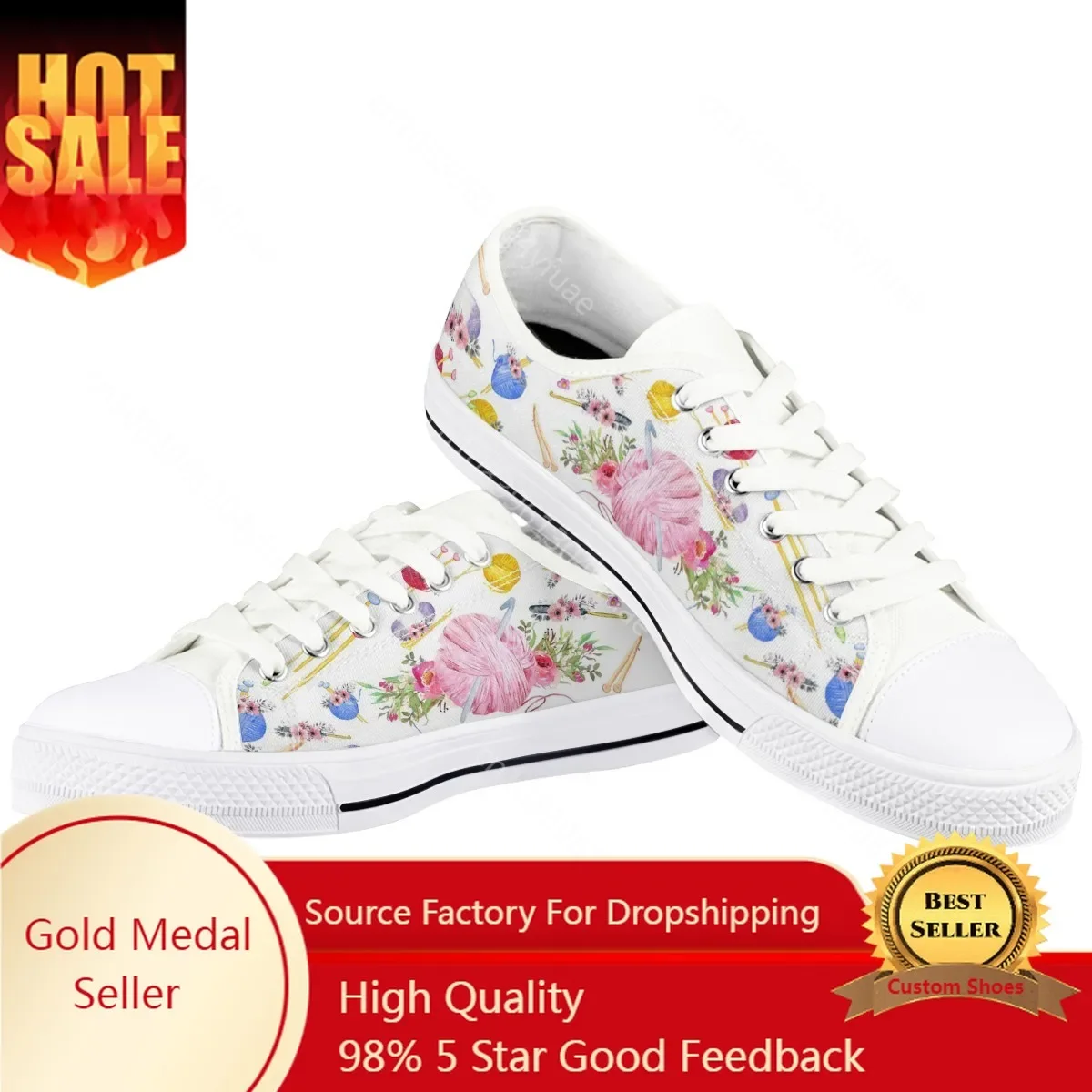 Love Sewing Women's Vulcanized Canvas White Sneakers Flat Shoes