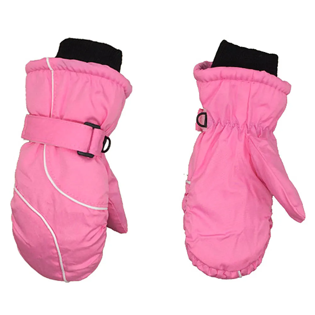 1 Pair Children Ski Mittens for Girls Boys Warm Winter Gloves Outdoor Waterproof Gloves Children Ski Mittens Warm Winter Gloves