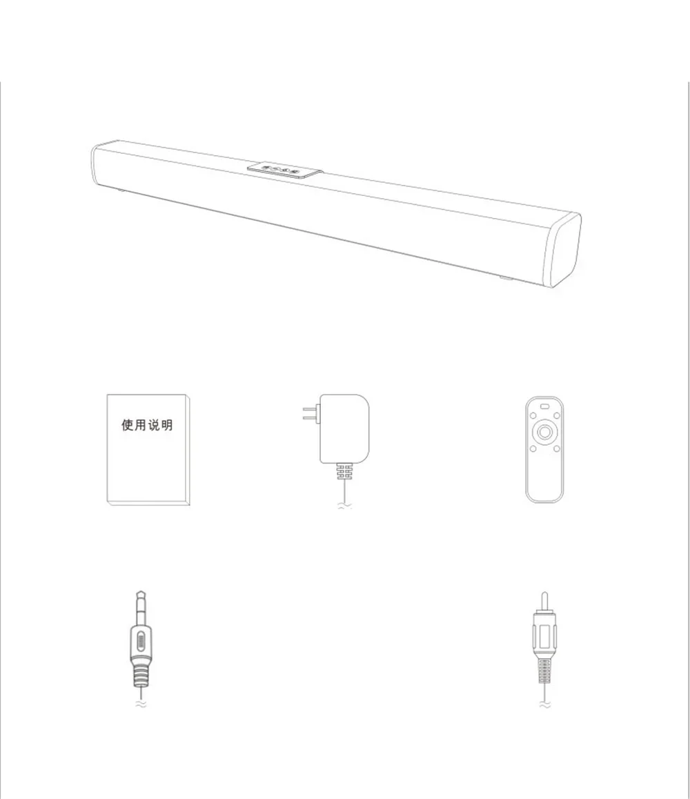 TV 휴대용 블루투스 호환 스피커 사운드바, 무선 칼럼 음악, 홈 시어터 사운드 시스템, RCA AUX, TV PC용