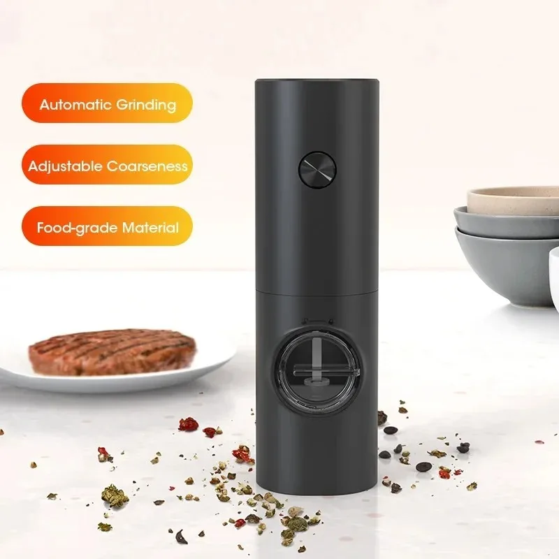 Electric Spices Grinder With Adjustable Coarseness Battery Powered Salt and Pepper Grinder Hand-held Automatic Mill Grinder 1