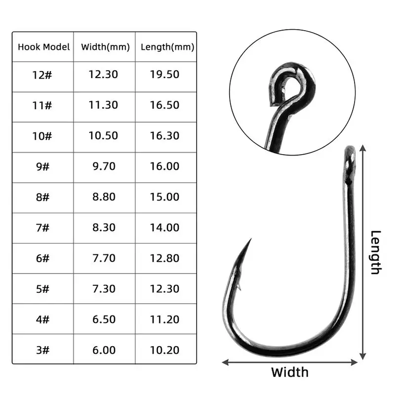 Fishing Hook 100-2000 Pieces Set Boxed Inverted Hooks Outdoor Fishing In Lakes Rivers