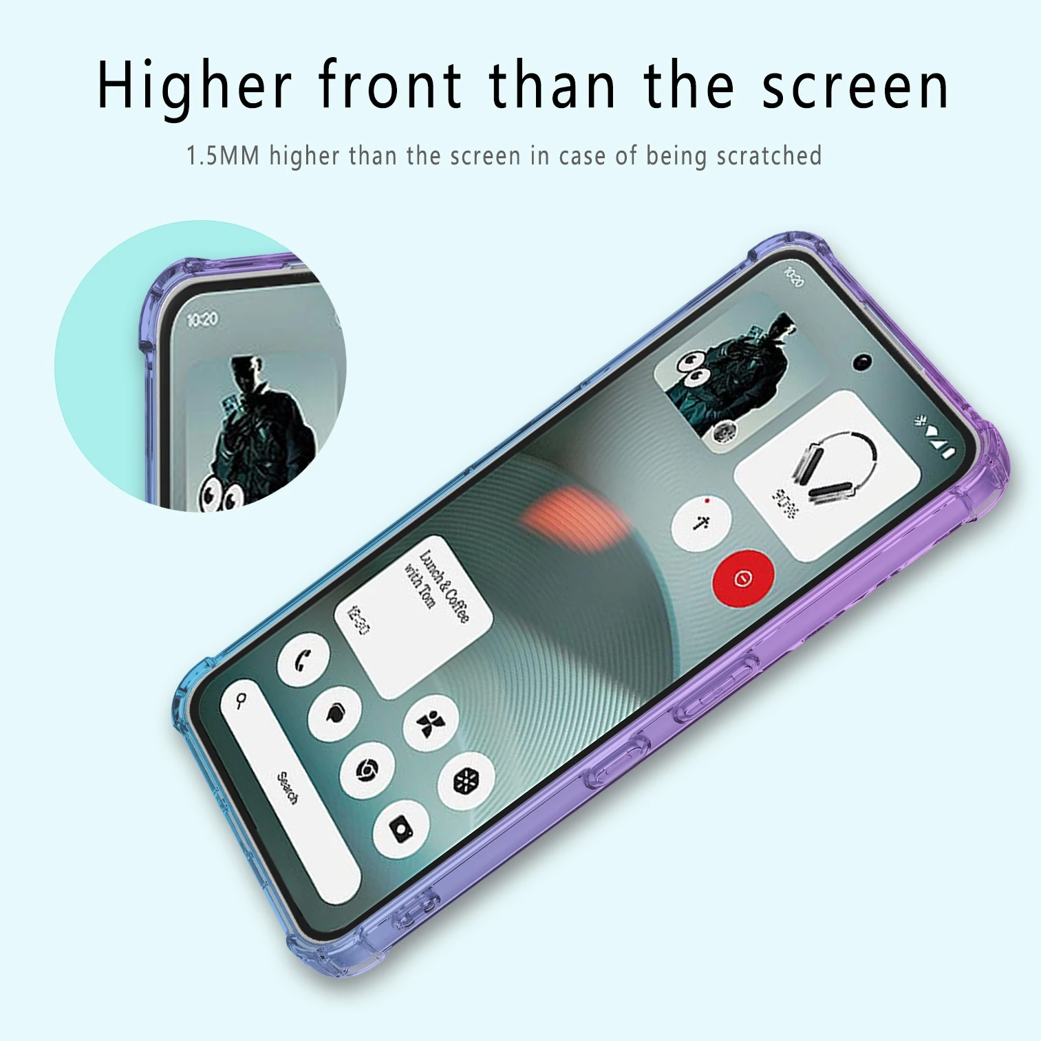 Gradient Shockproof TPU Case - Enhanced Protective Back Cover