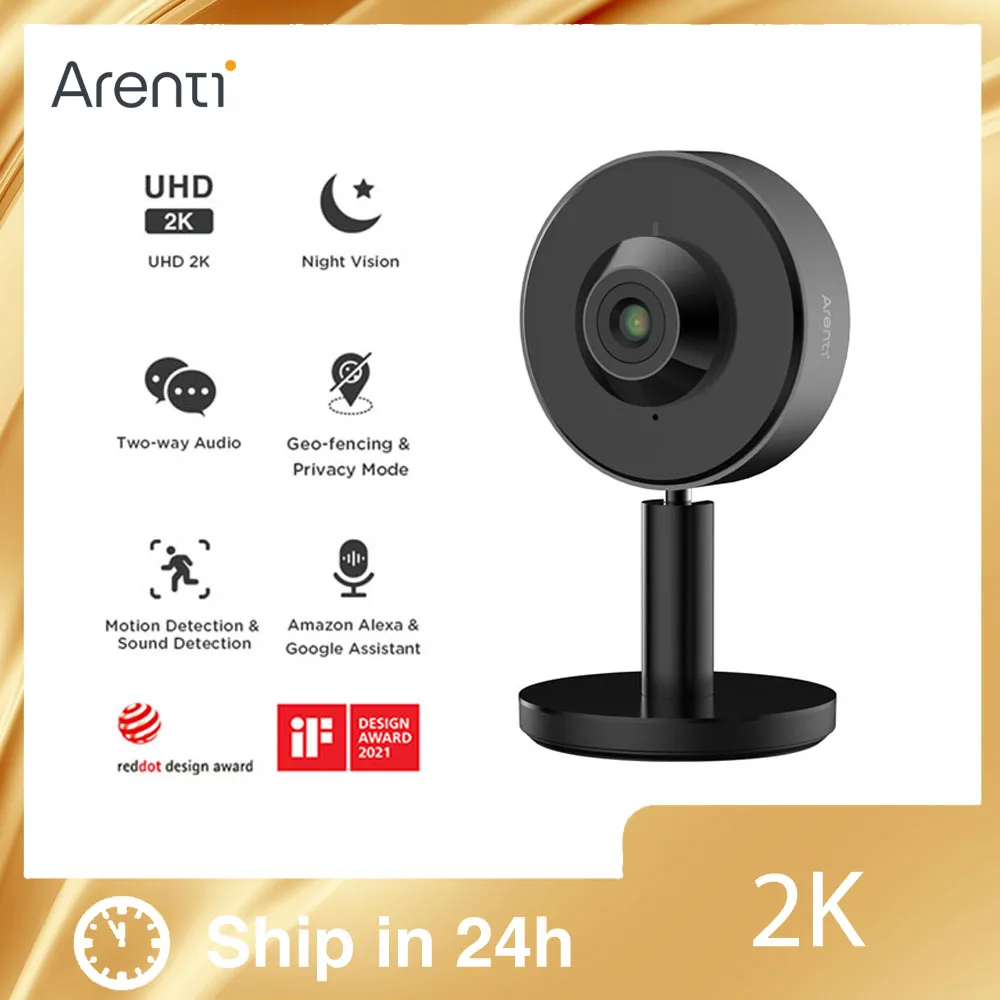 Cámara de seguridad de 2 K, 5 GHz y 2.4 GHz, inalámbrica para interiores,  compatible con Alexa y Google Home Pet Dog Home Baby Camera con aplicación