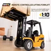 Huina 677 1:10 Remote Control Forklift  8-channel Excavator Semi-Alloy Version  Large Remote Control Engineering Car Toy 2