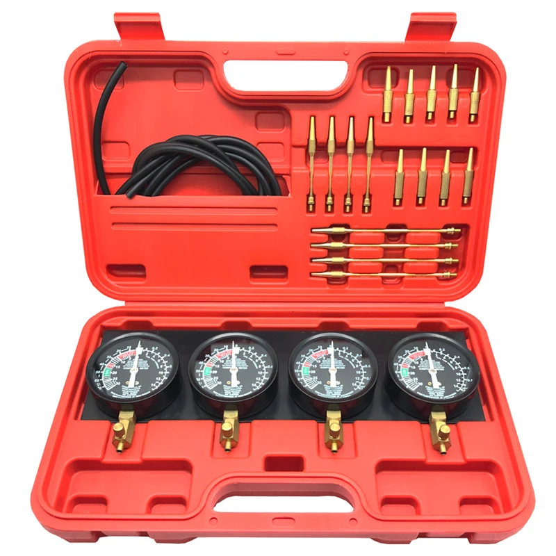 Motorcycle Carb Carburetor Tool Kit Fuel Vacuum Synchronizer 4 Gauges