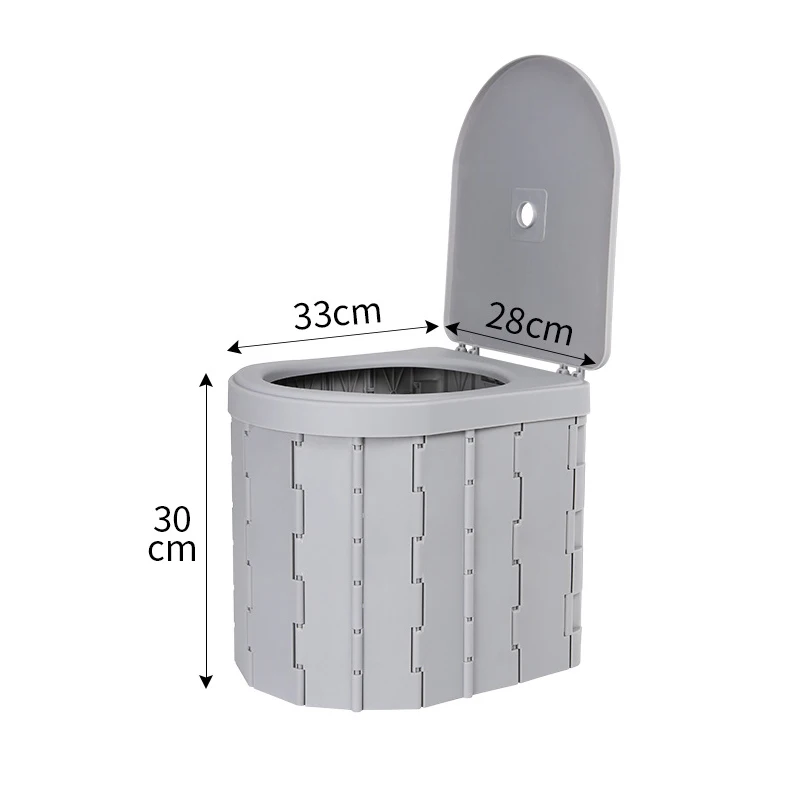 ABS Plastic Portable Outdoor Folding Toilet Car Travel Emergency Integrated Toilet Self-driving Tour Outdoor Camping Toilet