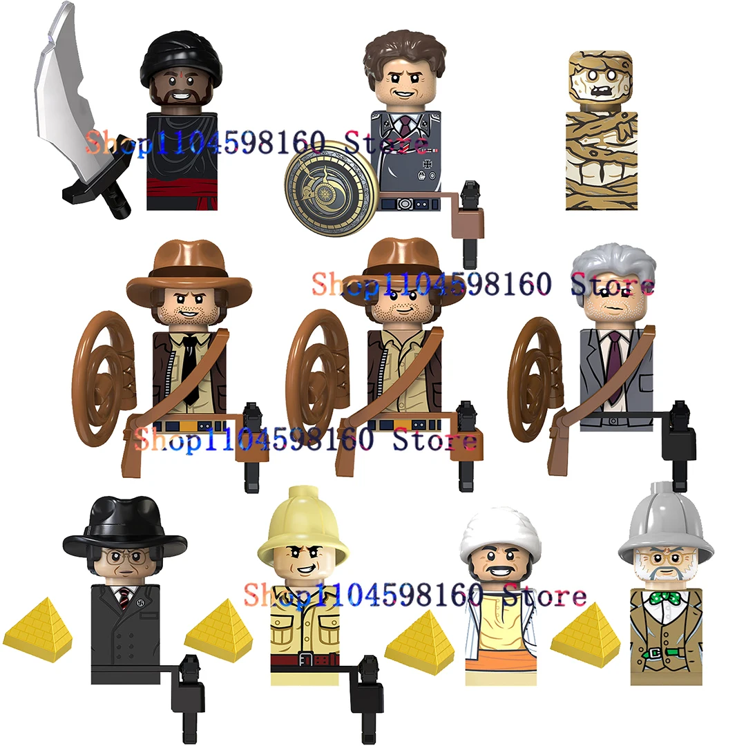 WM Blocks TV6301 TV3001 TV3010 Indiana Jones Building Block Toys for Kids Gifts
