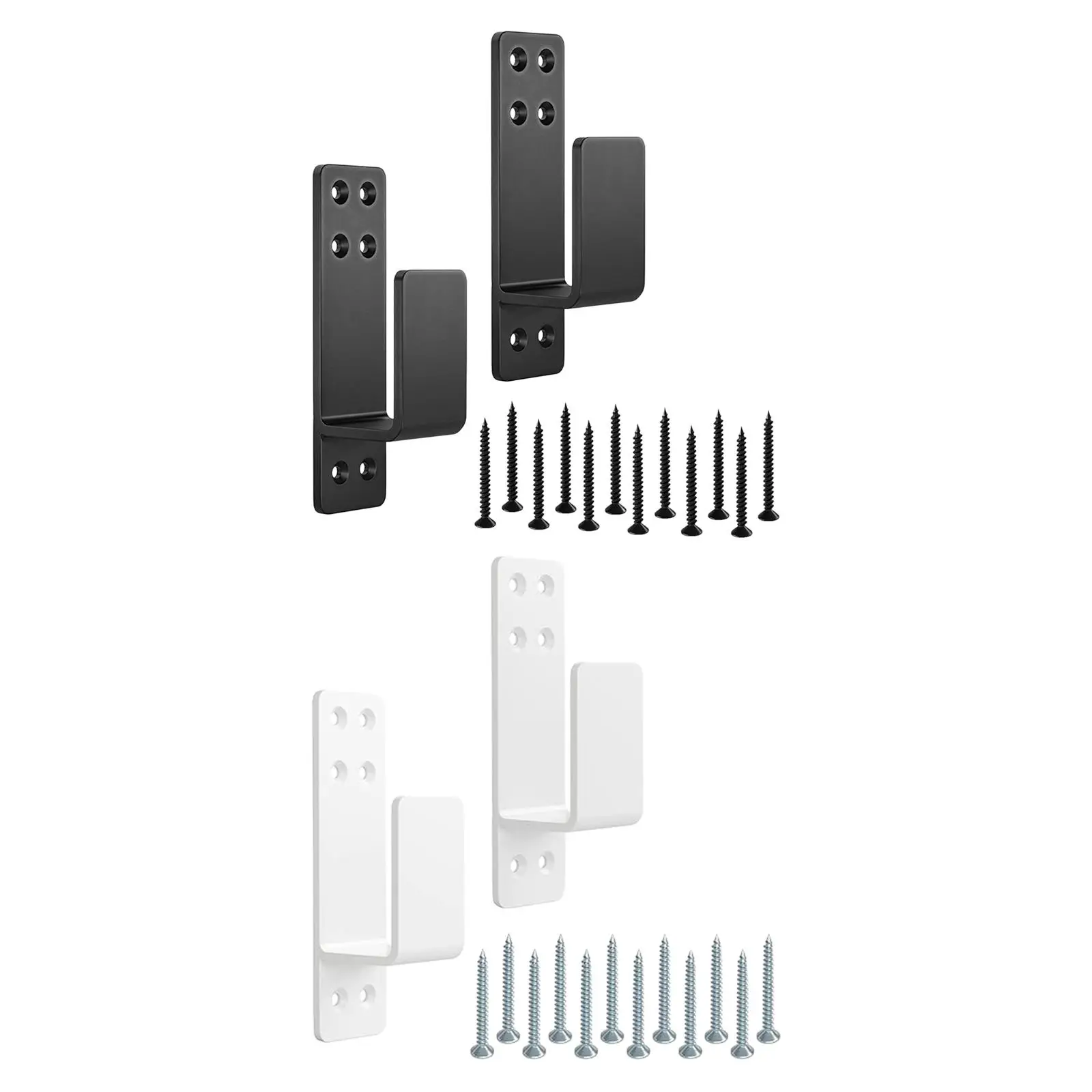 2 Pack Door Security Barrier Brackets, Drop Open Bar Holder Steel U Bracket fit for 2x4 Lumber,Carbon Steel