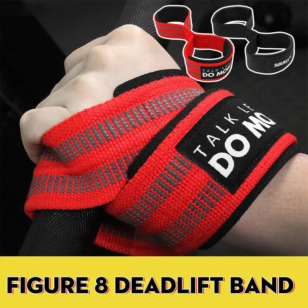 

8-образный спортивный ремень для фитнеса, вспомогательный ремень для фитнеса, нескользящий спортивный ремень для запястья G5k4