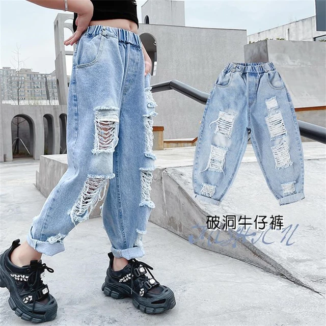 Men's Fashion Ripped Straight Holes Hip Hop Biker StretchySlim Jeans Pants  New | Inox Wind