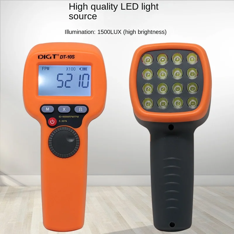 

Digital Stroboscope BT-DT10S LED Flash Strobe Tachometer Speed Tester Non-Contact Gear Printing Rotation Speed Analyz Handheld