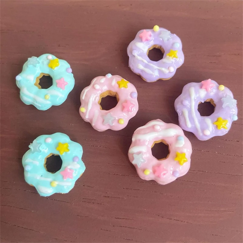 

Миниатюрная еда для кукольного домика, милые звезды, пончики, десертный магазин, миниатюрная имитация закуски, торт, кухня, декоративные аксессуары, игрушка