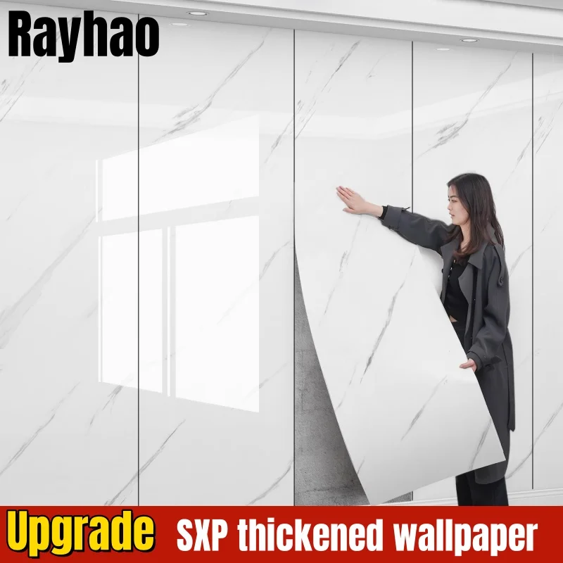 หนา Sxp สวมใส่ Self-กาววอลล์เปเปอร์ตกแต่งบ้านรูปแบบหินอ่อนสติ๊กเกอร์ติดผนังผนัง Renovate ห้องนอน 1