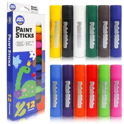 Vibrant Water - Soluble Children's Crayons - Quick - Drying, Mess - Free, 12 Color Art Set (12PCS)
