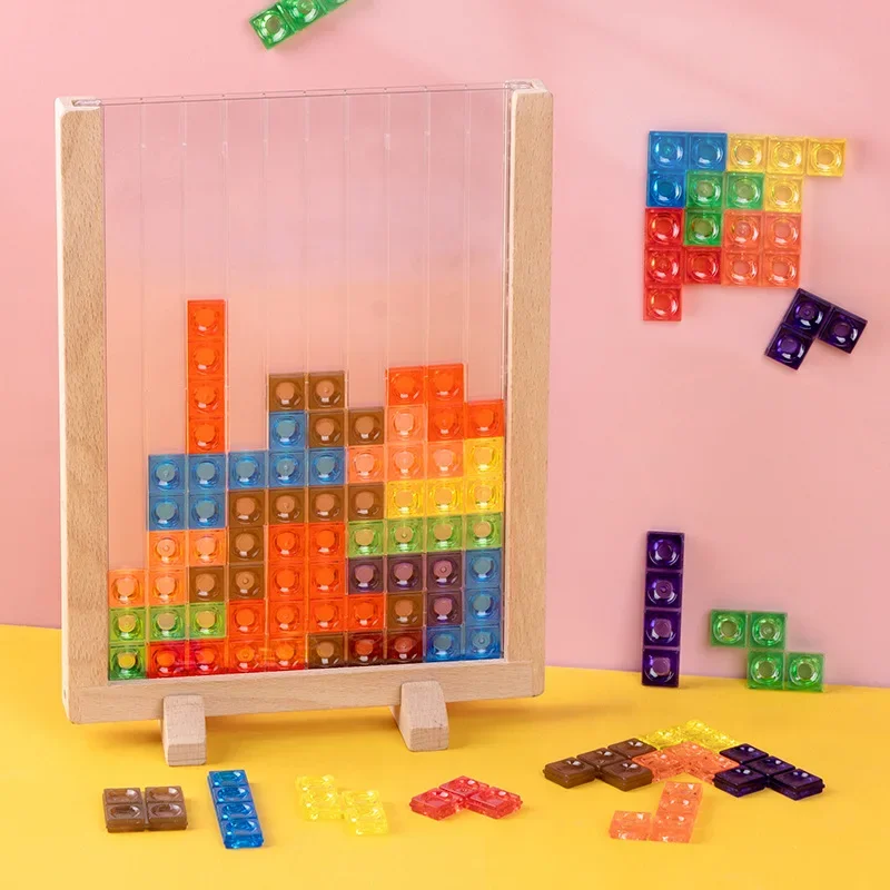 New Children's Puzzle 3D Tetris Parent Child Interactive Desktop Game Puzzle Toy