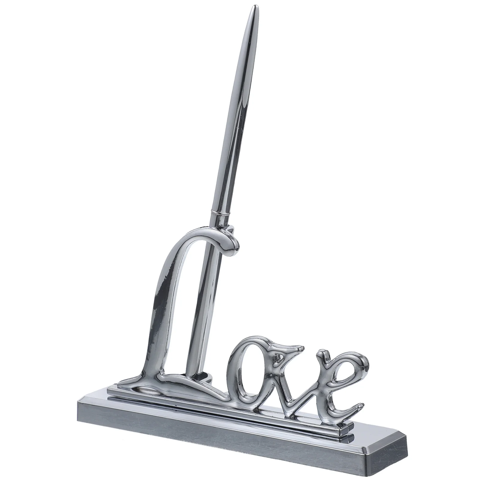 

NICEXMAS Gold Wedding Party Silver Guest Book Signing Pen Love Sign Holder Table Decor Wedding Signing Pen Party Supplies