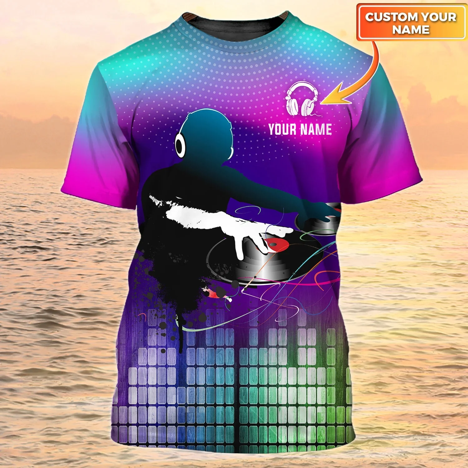 Neuestes Sommer-Herren-Halloween-T-Shirt mit personalisiertem Namen, Rock-DJ-Disco-Player, 3D-gedrucktes T-Shirt, Unisex, lässig, cooles T-Shirt DW114 – Detail 21