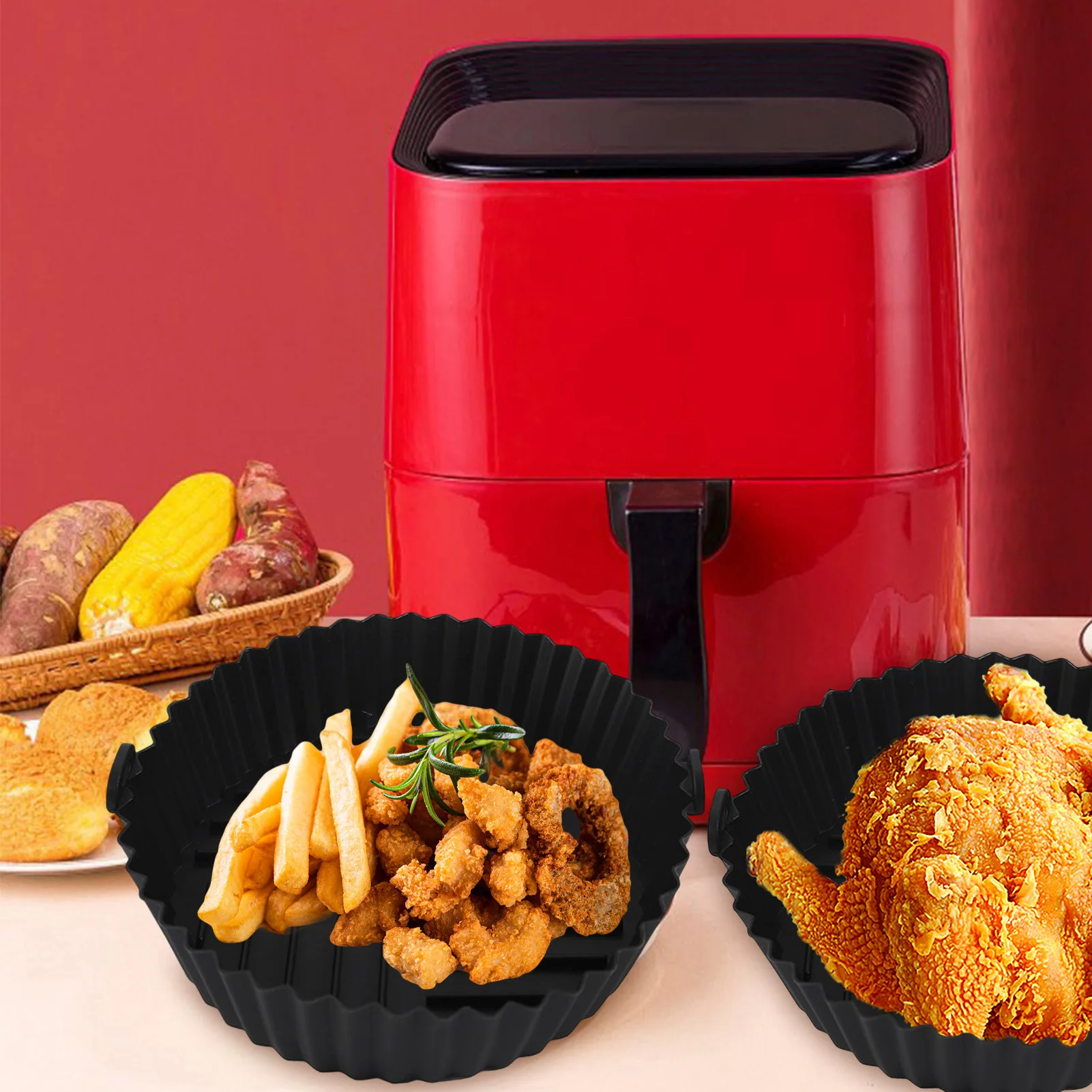 Silicone Air Fryer Liners For 2qt Air Fryer, Non-stick Air Fryer