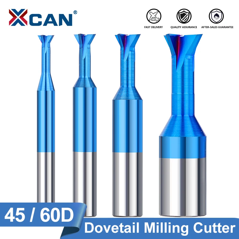 XCANEndMill4560DegreesCarbideDovetailMillingCutterSlotting