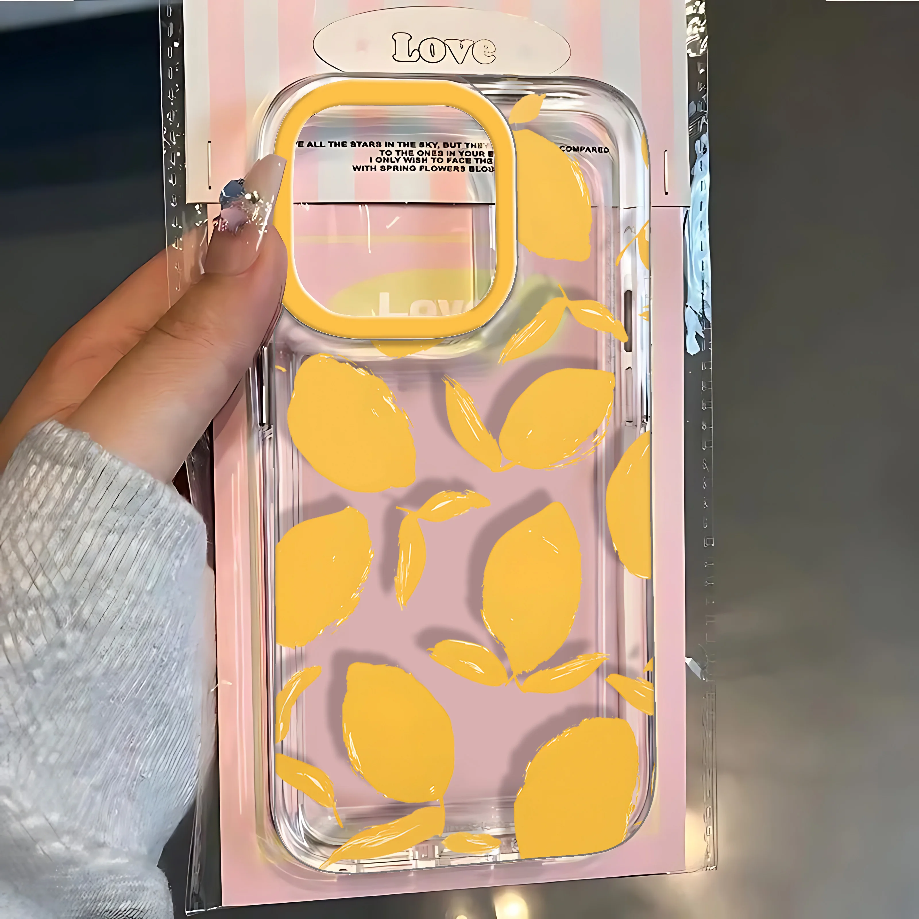 Summer Fruit Lemon Clear TPU Phone Case