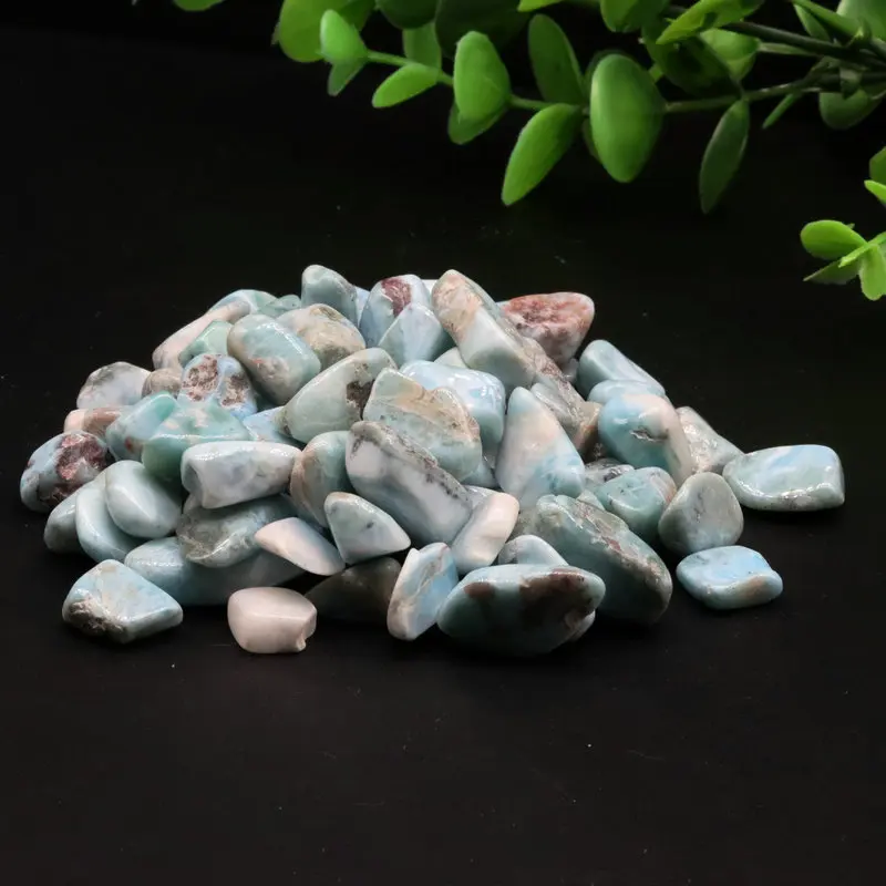 

10-20mm 100g Natural Larimar Crystal Tumbled Bulk Healing Mineral Specime Gemstones Gem Raw Aquarium Decoration Gift