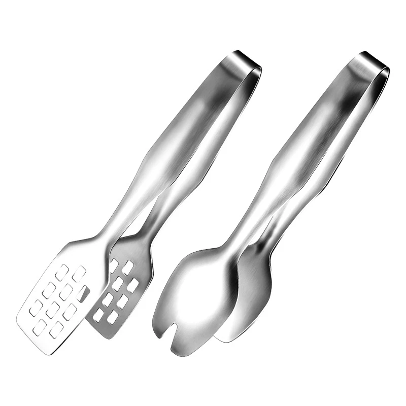 Stainless steel food tongs kitchen utensils buffet cooking tools heat-proof bread clip pastry cutlery