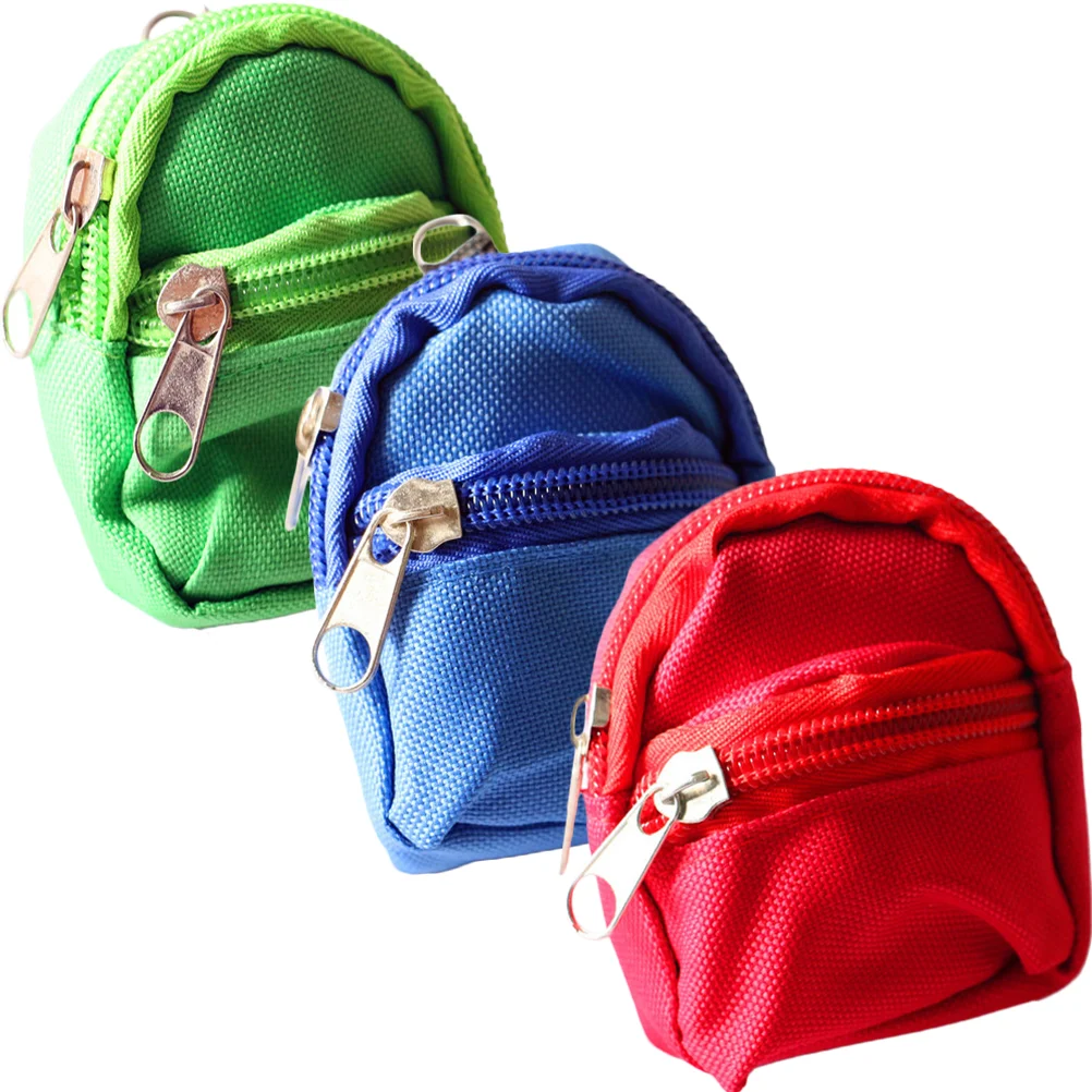 

3 Pcs Backpack Model Mini House Decors Small Toy Gift Decorative Backpacks Cloth Tiny Micro Scene Adornment