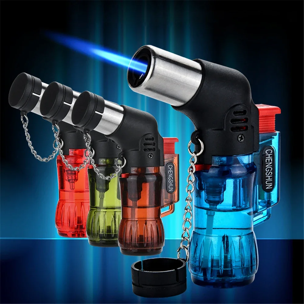Butane Gas Lighter Cigarette Lighter Butane Jet Flame Cigarette Windproof Lighter Mini Portable Jet Torch Plastic Lighter