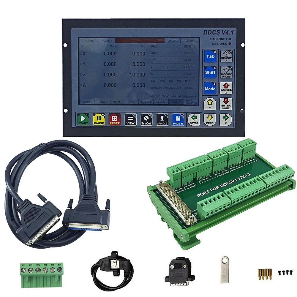 

The new DDCSV4.1 CNC 3/4-axis offline motion controller DDCSV3.1 upgraded engraving machine controller replaces mach3 MPG