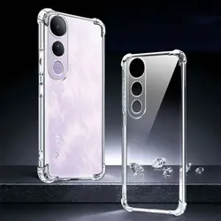 Enhanced Shockproof Clear Phone Case - Soft Silicone Protective Cover for Vivo V40 Pro (FSKS)