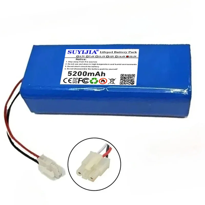 Détail du pack 18650 soudé et protégé par BMS, batterie Li-ion 22.2V pour usage drone