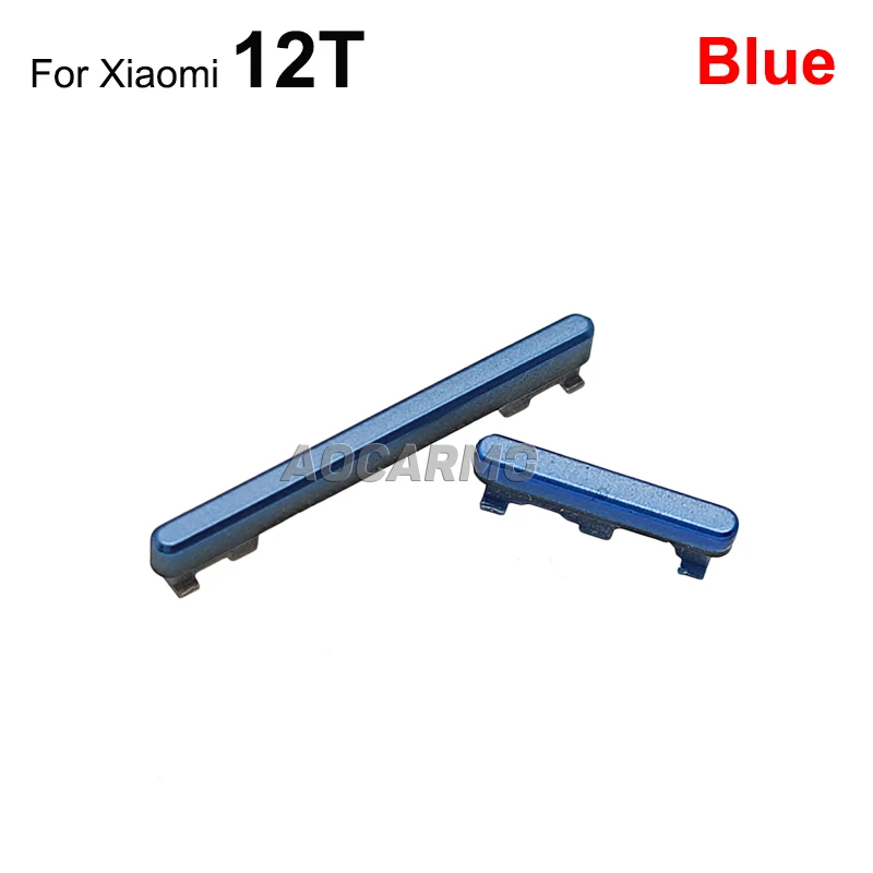 Aocarmo Power On/ OFF Volume Buttons Side Key For Xiaomi 12T Repair Replacement Parts