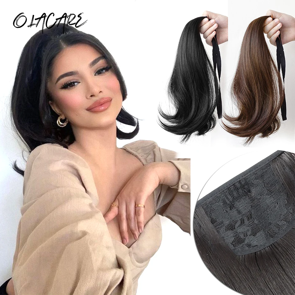 Synthetic Curly Wavy Ponytail Hair Extension Clip In Wig