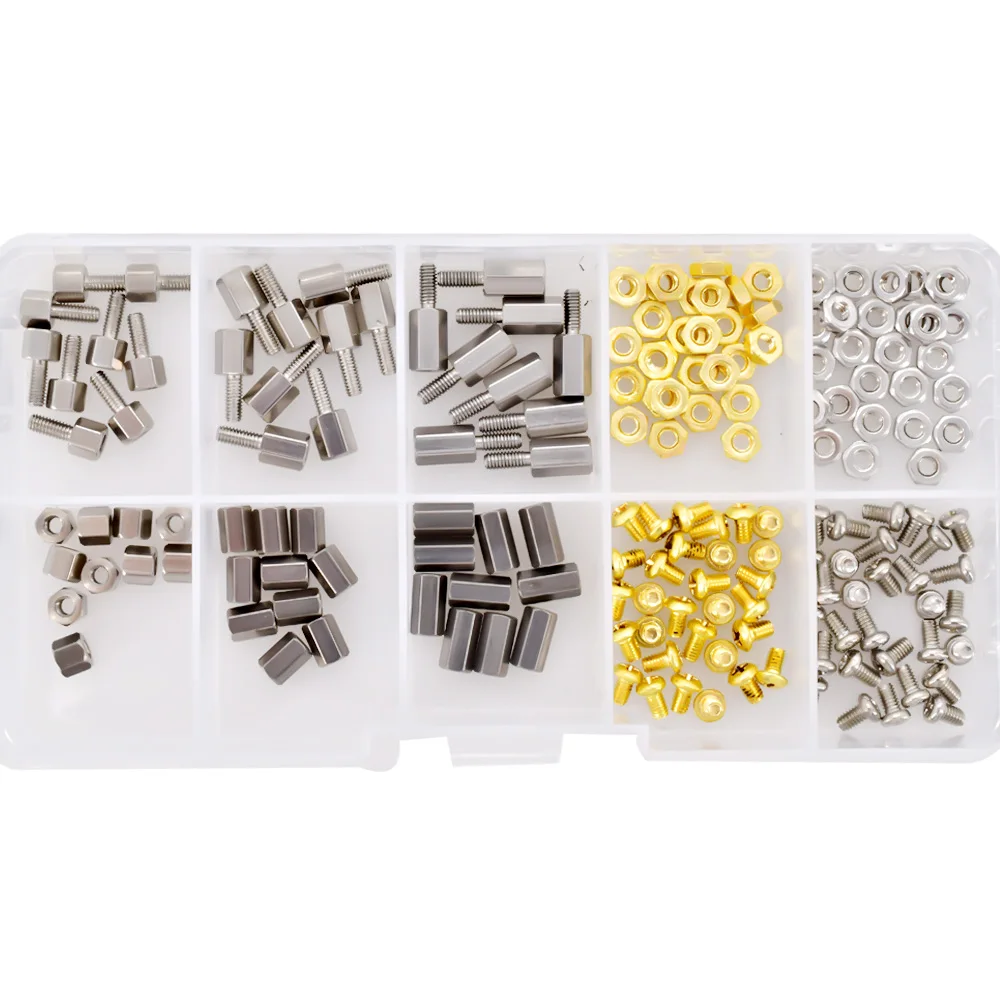 M3 M4 M5 304 Standoff Spacer Screw Set Include Hex/Phillips Screws Socket and Hexagon Nut Box Multifunctional Combinations Kit