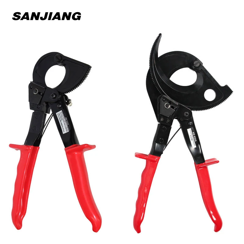 

HS-325A Heavy Duty Aluminum Copper Ratchet Cable Cutter Cut up to 240/400mm² Ratcheting Wire Cutting Plier Hand Tool