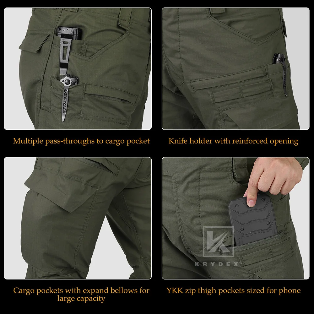 KRYDEX Gen4 Combat Uniform Hunting Tactical Men's Shirt & Pants Suit Kit Camo Ranger Green Outdoor Camouflage Clothing