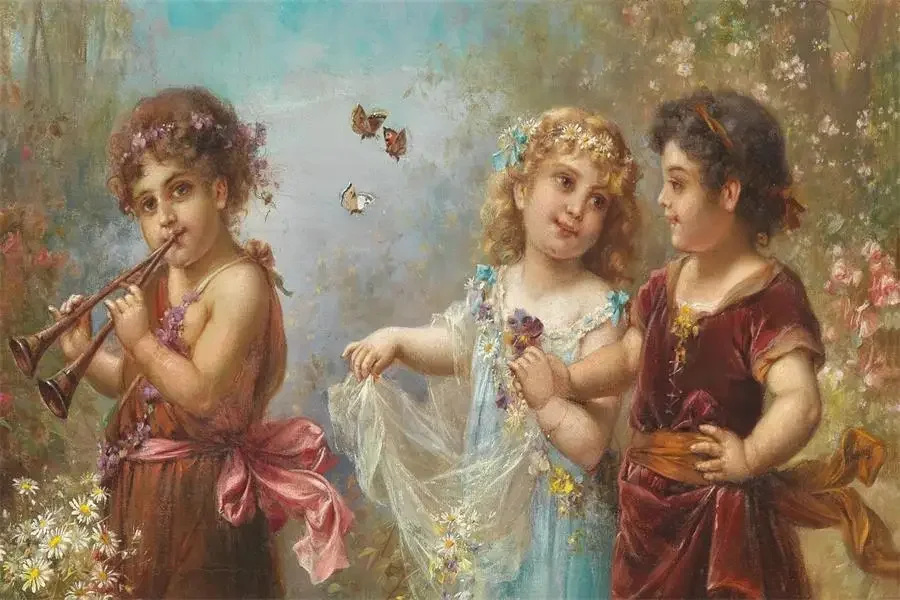 thumbnail image 1 of Reproducciones de pinturas de Hans Zatzka, estética renacentista, impresiones, póster, dama noble en el jardín, pintura en lienzo, arte de pared, cuadros, 1 of 5
