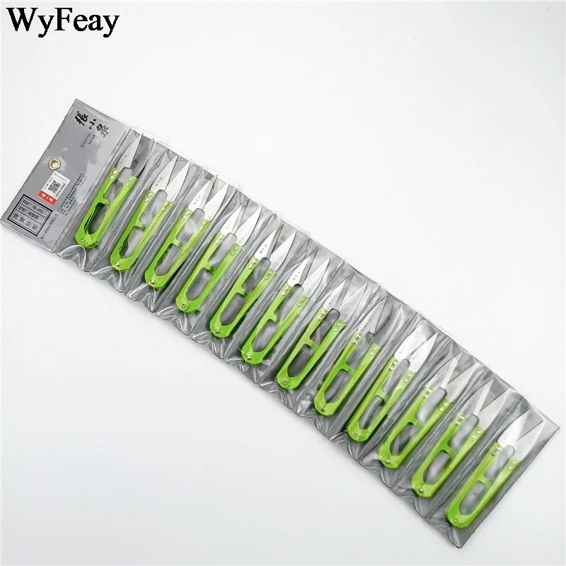 도매 12 개/몫 스레드 가위 절단 바느질 가위 바느질 재단사의 직물 용품 도구에 대한 크로스 스티치 자수