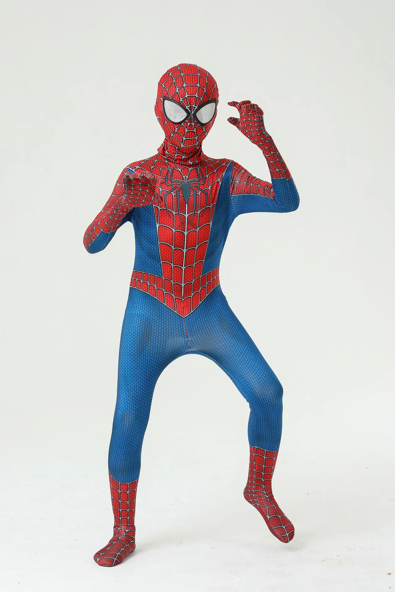 thumbnail image 1 of Disfraz de Spiderman de Raimi para niño, disfraz de superhéroe Peter Parker, disfraz de Spiderman, mono Zentai, disfraces de fiesta de Halloween para niños, 1 of 5