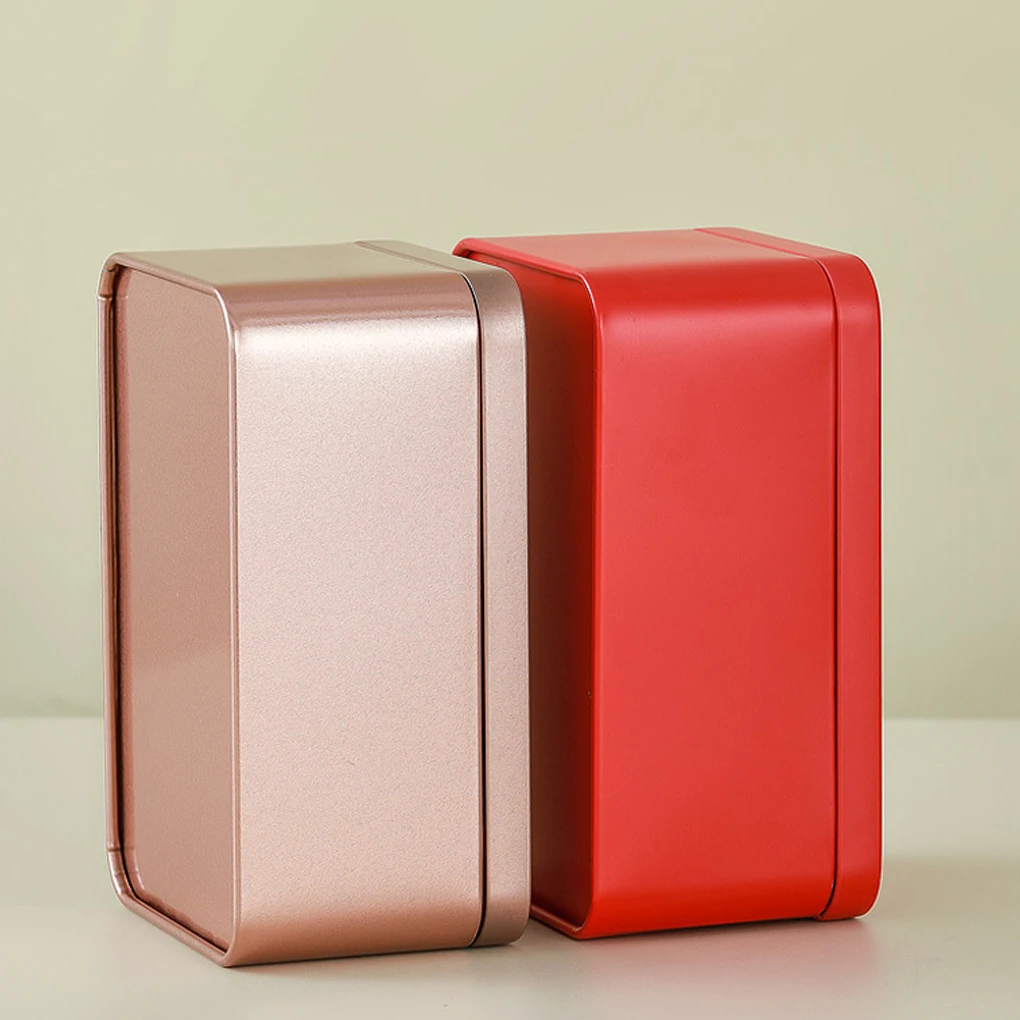 Sturdy And Durable Metal Tin Designed For Long-Lasting Tin Plated Iron Square Tea Box Square Tin Box