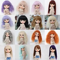 BJD Doll Wig Suitable for QBABY AMYDOLL Blythe Size Doll Accessories Tress Hair Temperature Silk Hair Instant Noodle Roll 1